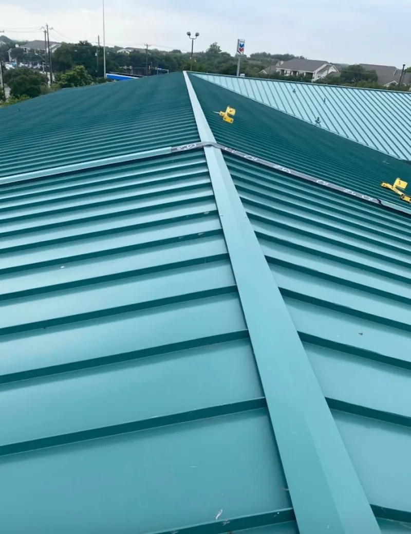 Green commercial metal roof ridge and valley for Metal Roof Repair in Waimanalo